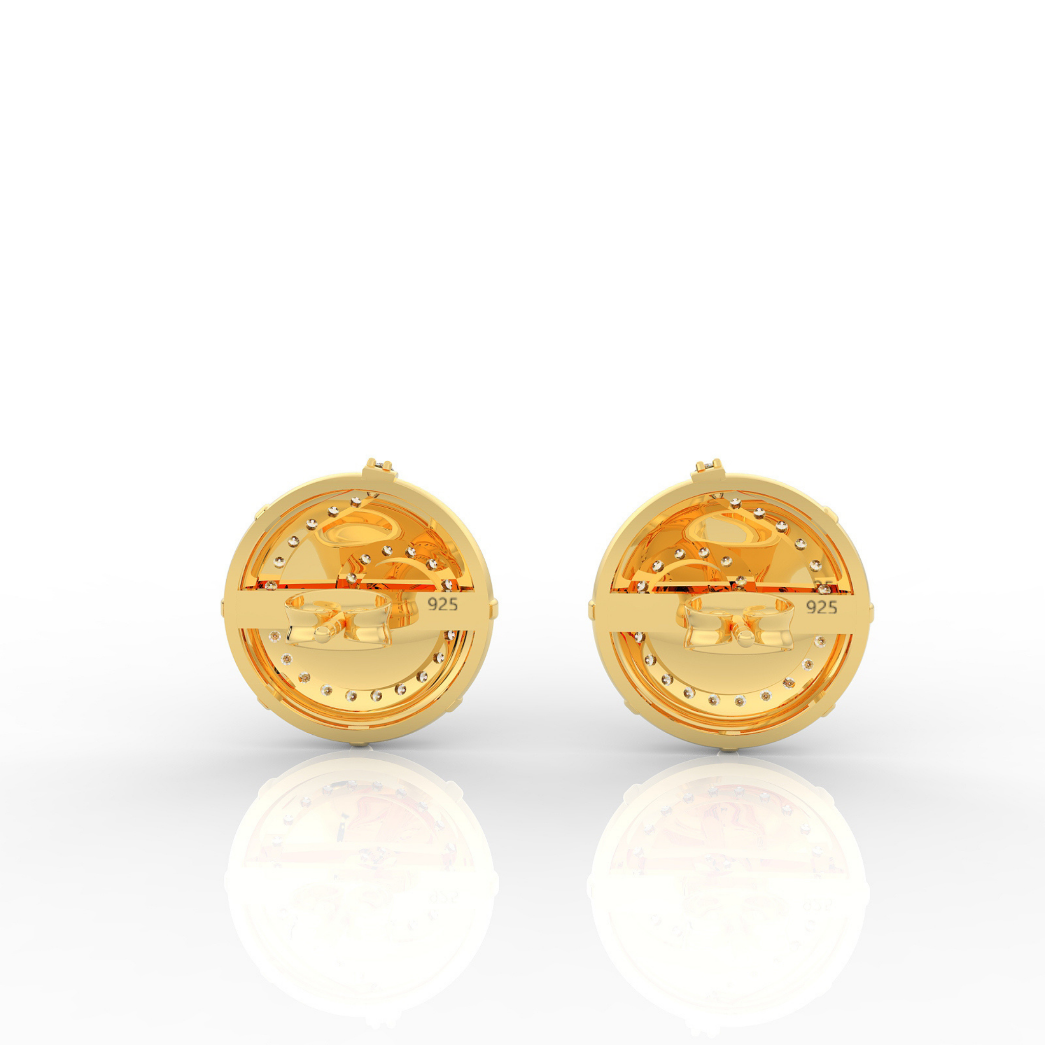 Sophisticated Swirl Round Stud Earrings, Hallmarked 925 Sterling Silver